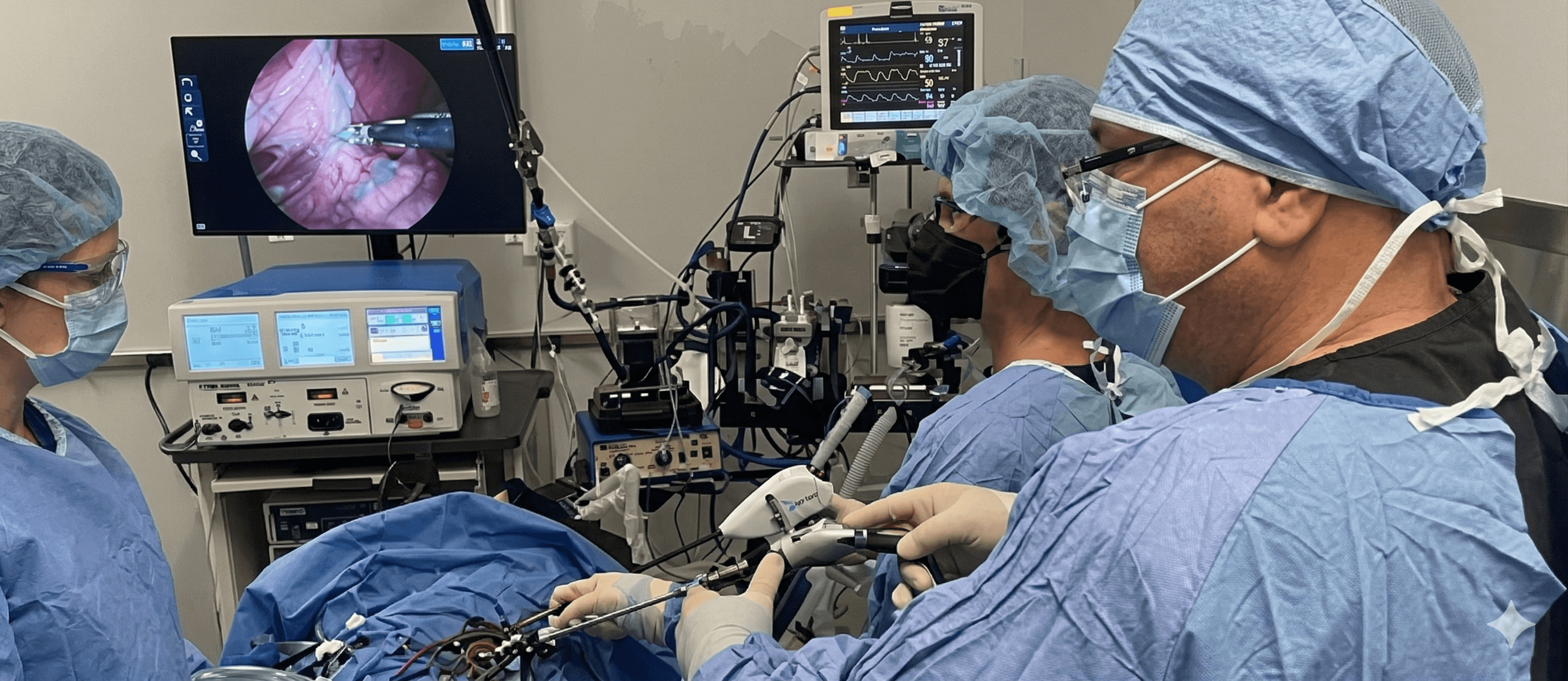 Minimally invasive surgery operating room visual